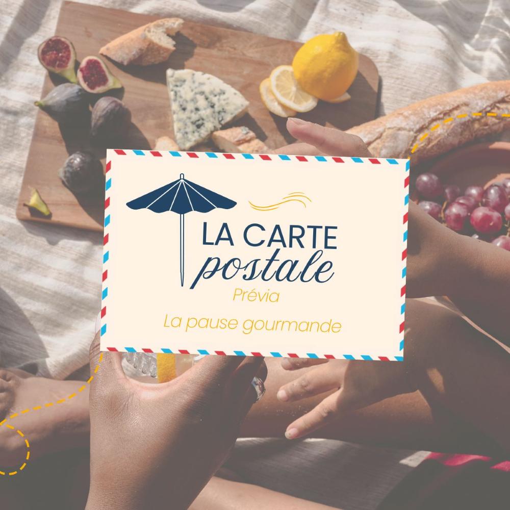 Carte postale Prévia - Boissons et plats